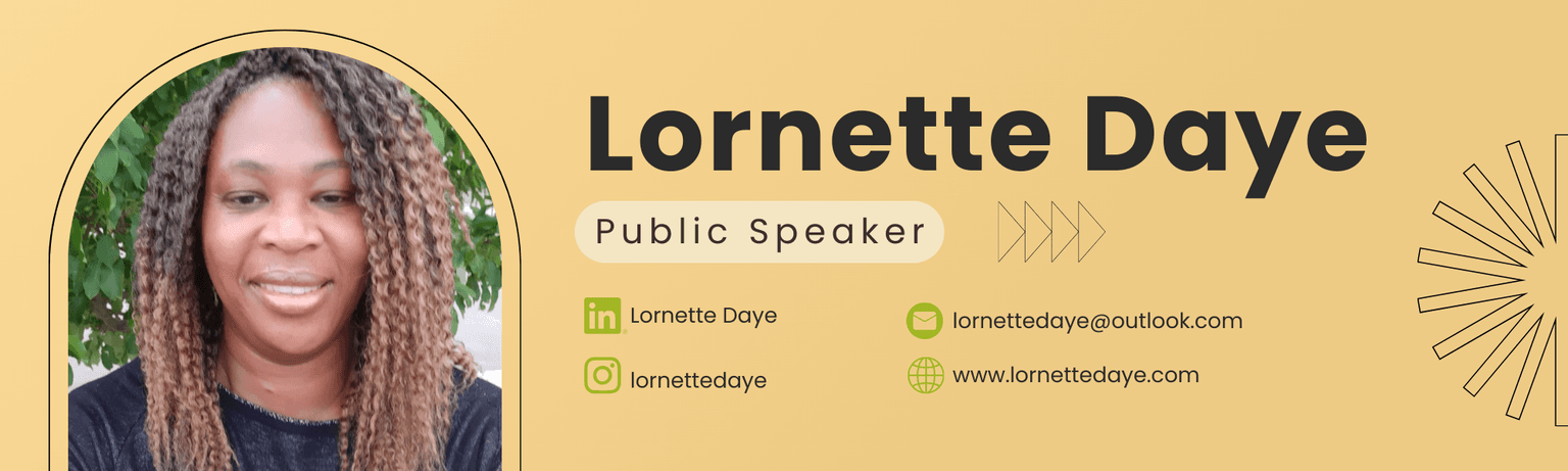 Lornette Daye Public Speaker Banner
