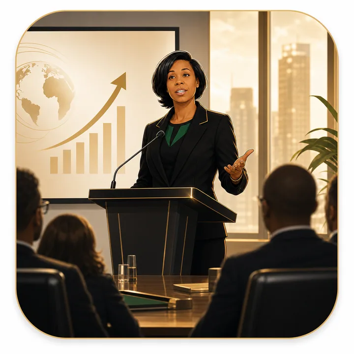 Decorative corporate leadership badge